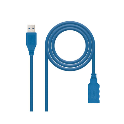 NANOCABLE - Cabo USB Tipo A/M - A/H 1 metro azul