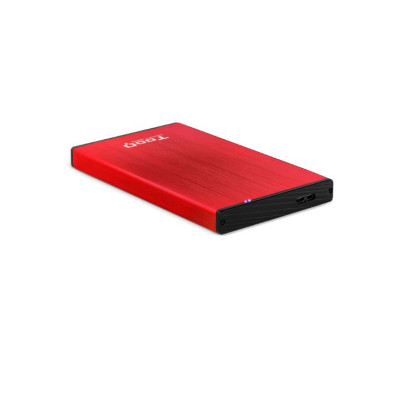 CAIXA EXTERNA 2.5" USB 3.0 TOOQ TQE-2527R PARA HD HASTA 9,5MM SATA USB 3.0/3.1 GEN1 ROJA