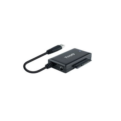 ADAPTADOR SATA USB 3.0 USB-A NEGRO TOOQ para Discos Duros 2.5\'\'-3.5\'\'