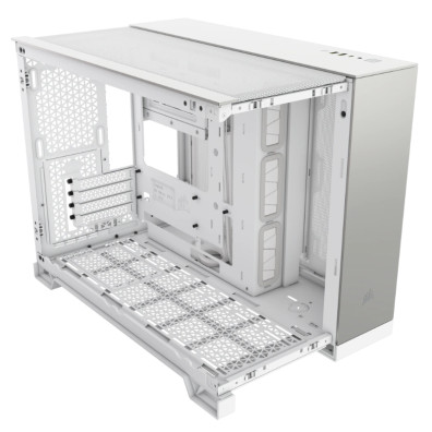 CAIXA CORSAIR MICROATX 2500X TG WHITE/SATIN GRAY ALUMINUM