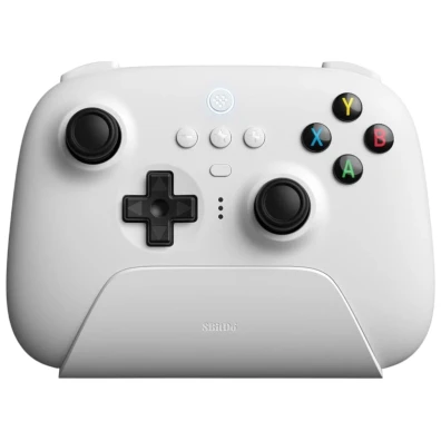 Gamepad 8BitDo Ultimate 2.4G Branco com Base de Carga - PC/Android/Steam