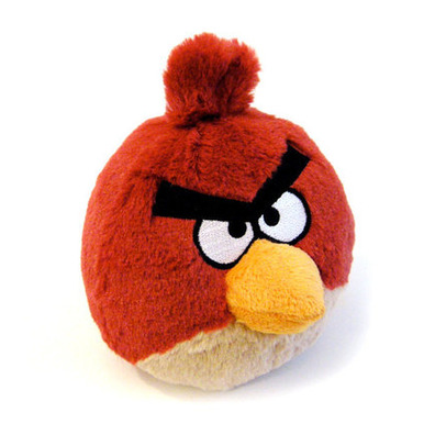 Angry Birds - Boneco de pelúcia cor Vermelha 12 cm com som