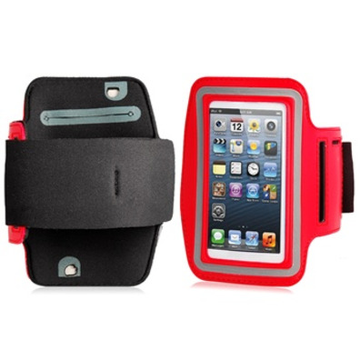 Brazalete desportivo para iPhone 5 Vermelho