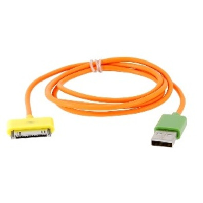 Cabo de recarga USB Laranja para iPad/iPhone/iTouch/iPod