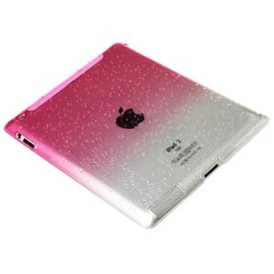 Durable Plastic Drop Design iPad 2 Open-face Case (Pink)