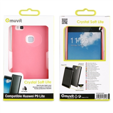 Caso Crystal Soft Lite Rosa Ultrafina Huawei P9 Lite muvit