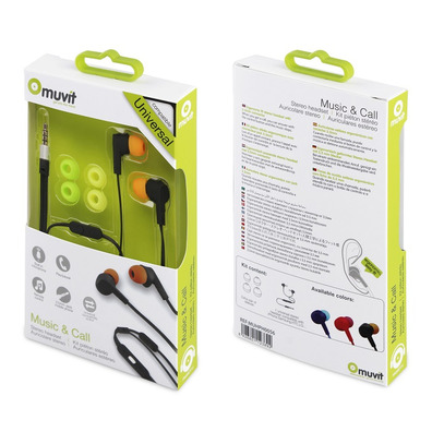 Auriculares estéreo para tablet/smartphone Muvit Laranja