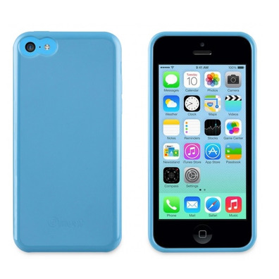 Funda minigel Muvit iPhone 5C Preto / verde