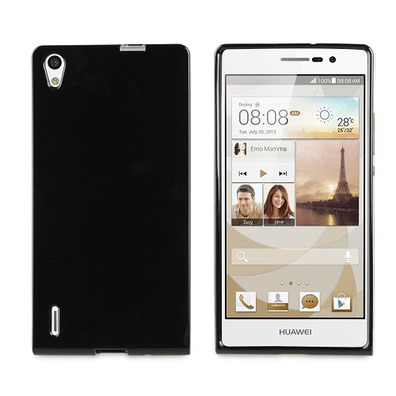 Funda Minigel Negra Fumaça Huawei Ascend P7 Muvit