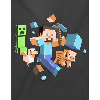 Camiseta Minecraft Run Away XL