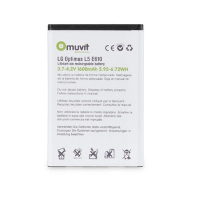 1600 mAh Rechargeable battery for LG Optimus L5 E610 Muvit