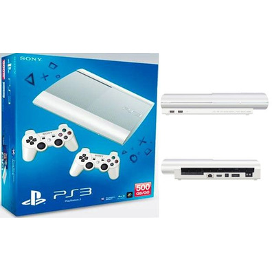 Consola PS3 Slim 500 GB (Branca) + 2 Dualshock 3