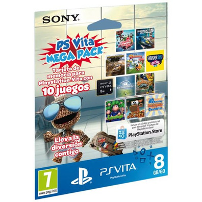 Megapack PSVita (Memory Card 8 GB + 10 Jogos)