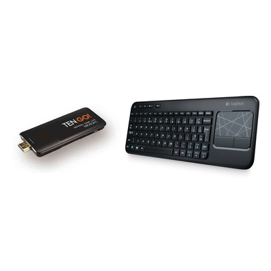 Ten-Go! Micro PC DC8 + Teclado Logitech Wireless K400