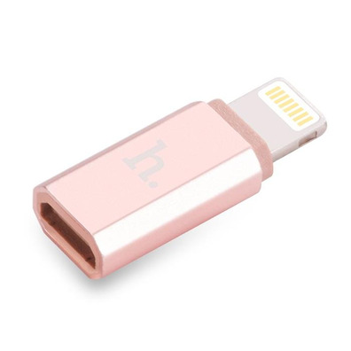Adaptador Lightning para USB Micro Rosa Hoco