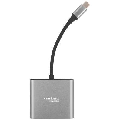 Natec Fowler Mini Adaptador Multiporto 3en1 - USB-C a USB 3.0, HDMI 4K - USB-C Power Delivery - Col