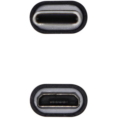 Tapete USB C 2,0 a Micro USB-B Aisens Negro