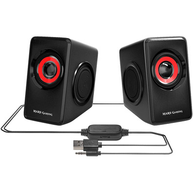 Alto-falantes Mars Gaming MS1 10W 2.0 Vermelho
