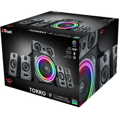 Altavoces Trust Gaming GXT 698 Torro RGB-Illuminado 180W 5,1