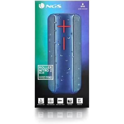 Altavoz con Bluetooth NGS Roller Nitro 2 20W/2.0 Azul