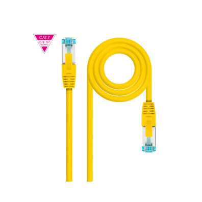 Cabo de Rede Cat7 Latiguillo 600MHz LSZH SFTP PIMF Amarelo 2M - Nanocable