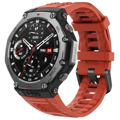 Relógio Inteligente Amazfit T-Rex 3 Lava - Tecnologia Resistente