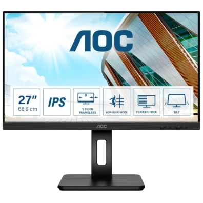 AOC Monitor 27P2Q FullHD IPS Preto 27 Pulgadas