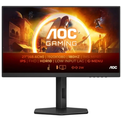 AOC G4 27G4X Monitor 27 FullHD IPS G-SYNC 180 Hz Preto