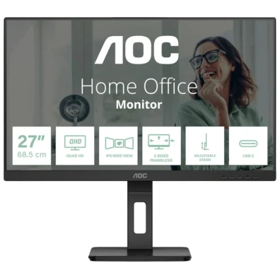 AOC Q27P3CV Monitor 27 QHD IPS Preto