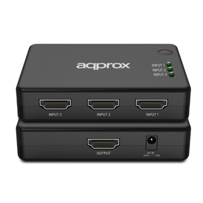 Switch HDMI 4K 3x1 Controle Remoto Negro - Approx APPC29V4