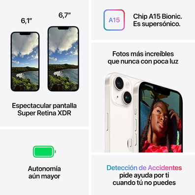 Apple iPhone 14128,GB 5G Negro Medianoche MPUF3QL/A