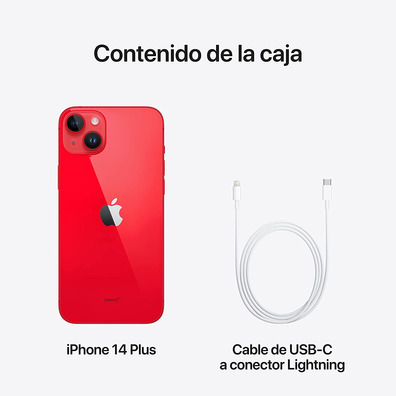 Apple iPhone 14 Plus 128GB 6,7 '' 5G (Produto Vermelho) Rojo MQ513QL/A