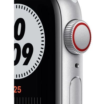 Apple Watch SE GPS/Cellular 40mm Caja Aluminio Plata / Correa Nike Deportiva Platino Puro y Negra