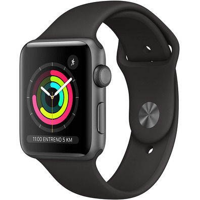 Apple Watch Series 3 GPS 42mm Caja Gris Cinza / Correa Deportiva Negra