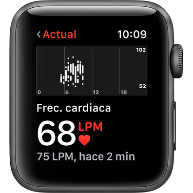 Apple Watch Series 3 GPS 42mm Caja Gris Cinza / Correa Deportiva Negra