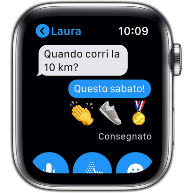 Apple Watch Series 6 GPS + Cela 44mm Acero Inoxidável Milanese Loop Plata