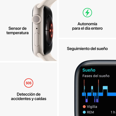 Apple Watch Series 8 GPS 41mm Blanco Estrella / Correa Blanco Estrella