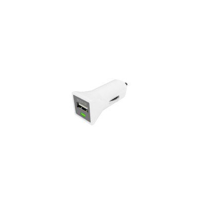 Carregador USB Coche 1A Branco | Design Compacto