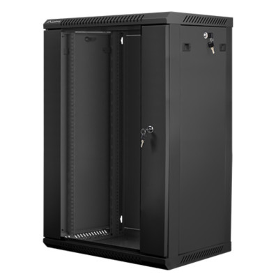 Armario Rack Lanberg 18U 600 × 450 × 901 mm – 19”, Preto, Autoensamblable