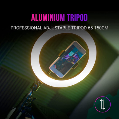 Aro de Luz Profesional Mars Gaming MGRING 10,2 ''