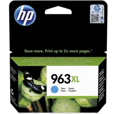 Cartucho de Tinta HP 963 XL Original - Capacidade Alta - Cian