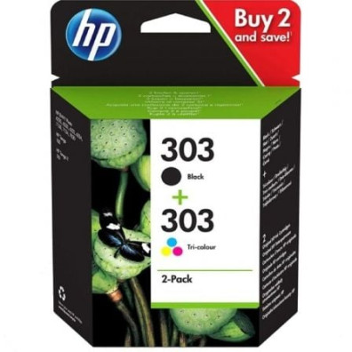 Cartucho de Tinta HP no303 Original Multipack - Preto