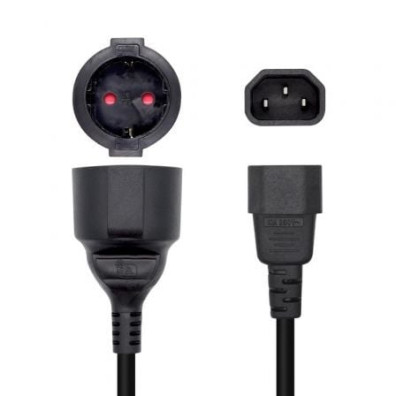Adaptador Alimentação Aisens C14 Macho a CEE7 Hembra 25cm