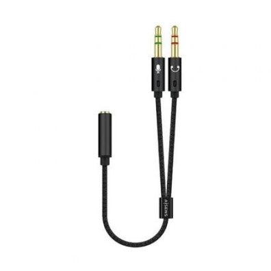 Cabo Estéreo Aisens A128-0418 - Conector Jack 3.5 Hembra e Duplo Jack 3.5 Macho