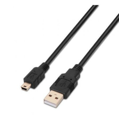 Cabo USB 2.0 Aisens 1m - Conexão USB Macho a MiniUSB Macho