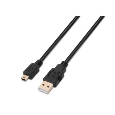 Cabo USB 2.0 Aisens A101-0025 | USB Macho a USB Mini | Alta Velocidade 60Mbps | 1.8m
