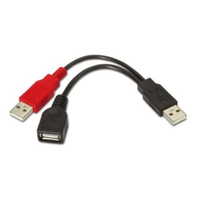 Cabo USB 2.0 com Alimentação Aisens A101-0030 | Preto
