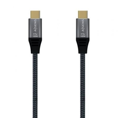Cabo USB Tipo C 100W Aisens A107-0629 5A - Alta Velocidade 2m