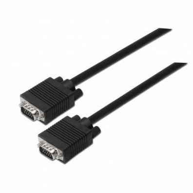 Cabo SVGA Aisens A113-0070/ VGA Macho - VGA Macho/ Até 3W/ 10Mbps/ 5m - Preto