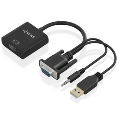 Cabo Conversor Aisens SVGA a HDMI com USB - 20cm